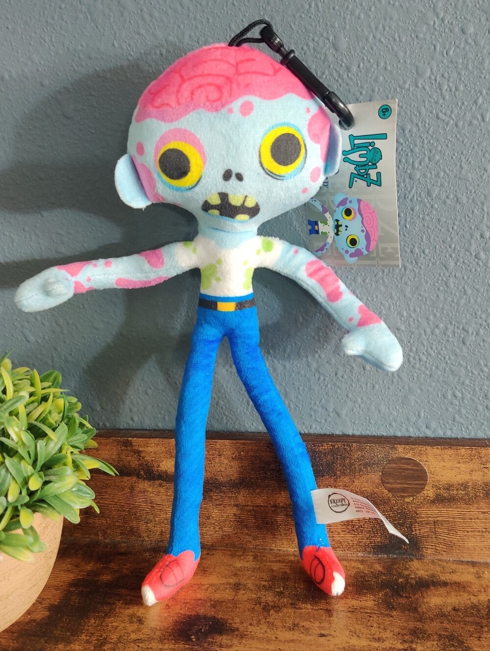 Kreepy Collectibles Limbz Plush Series 1 Zed The Undead Zombie Clip Nwt Keychain
